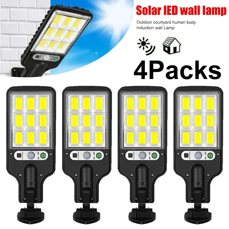 Outdoor Lighting Wall - Potente Lámpara Solar LED para Exteriores,