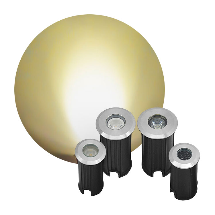 Ground Light Recessed - Foco LED impermeable para paisaje, 1W/3W,