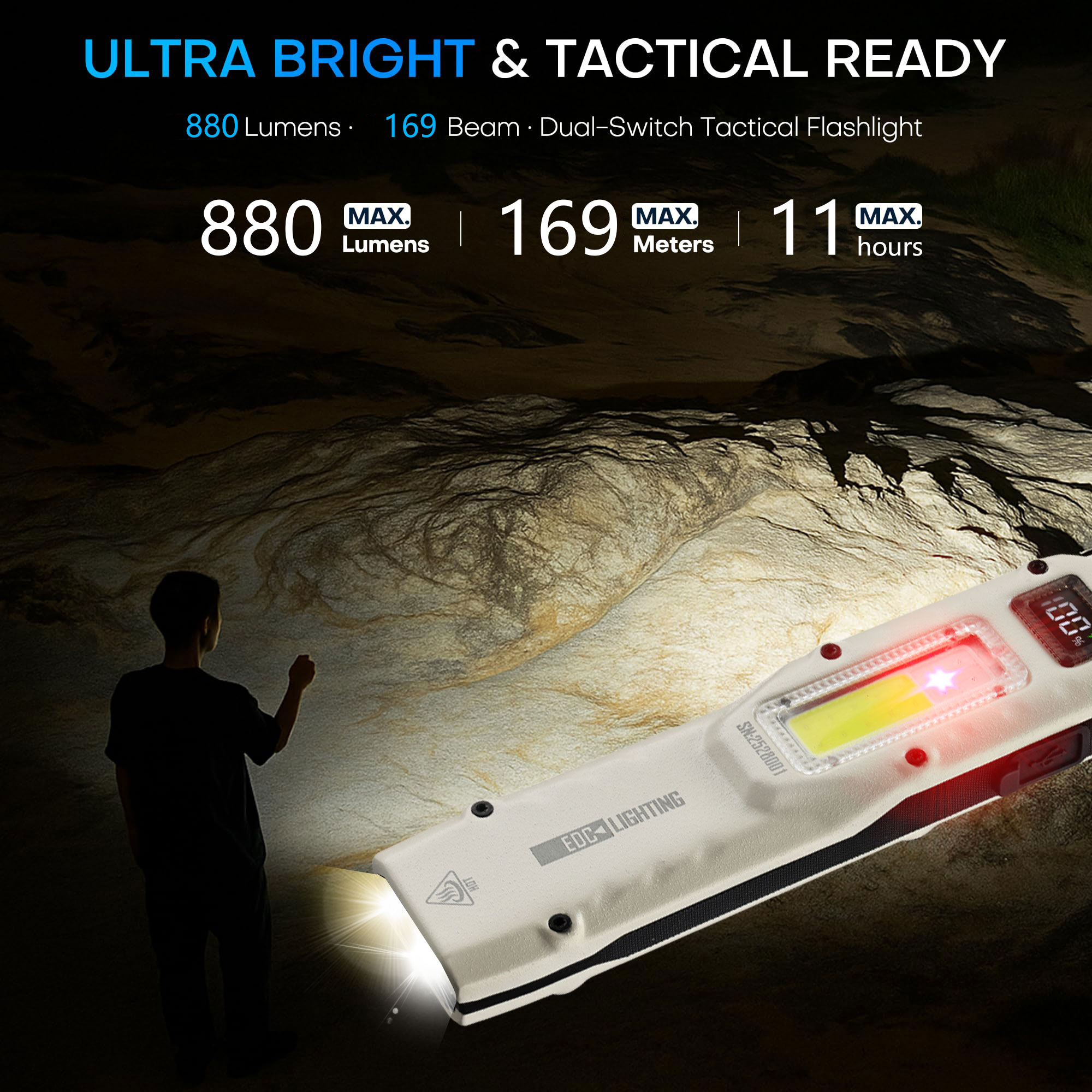 Linterna DE TRABAJO táctica ul - Outdoor Lighting Electric reseña y precio