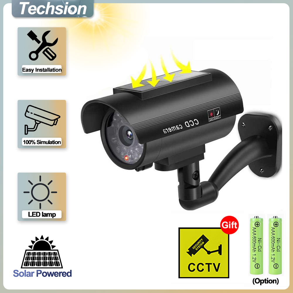 Cámara de vigilancia simulada  - Outdoor Lighting Solar Panel reseña y precio