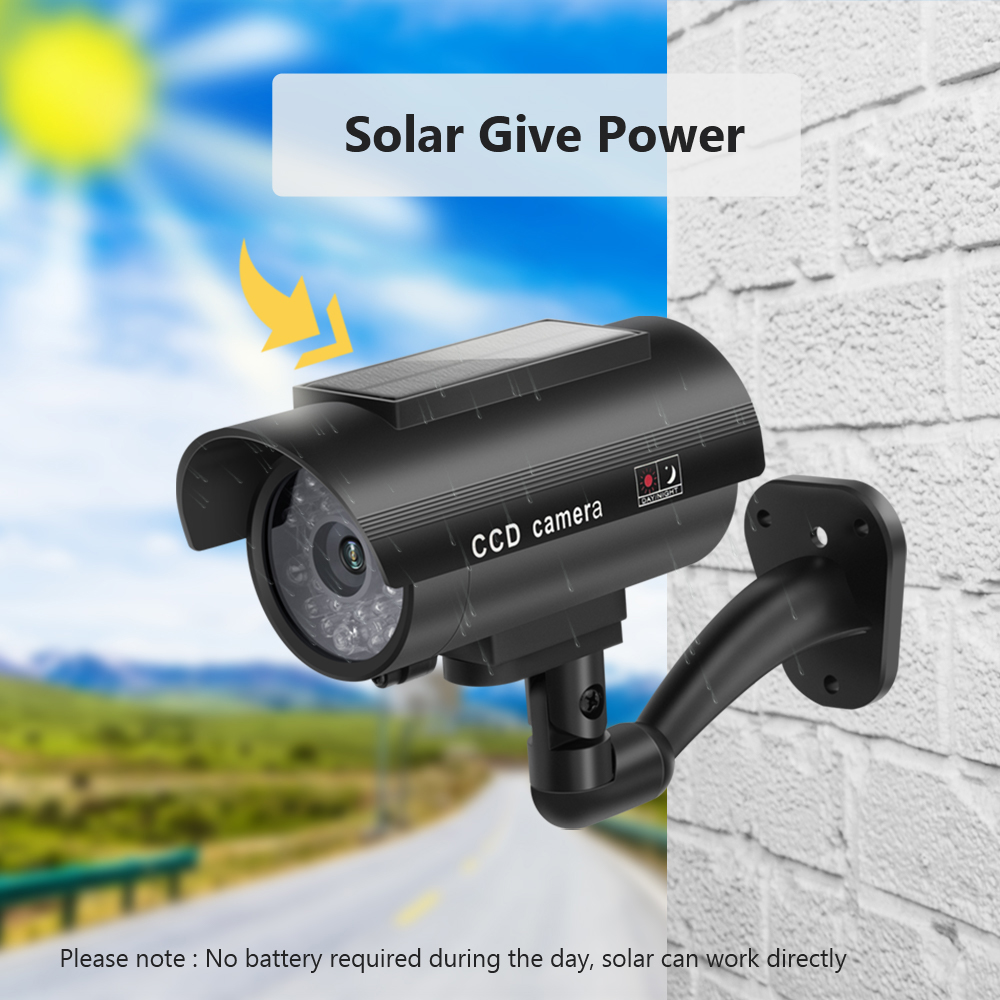 Cámara de vigilancia simulada  - Outdoor Lighting Solar Panel reseña y precio
