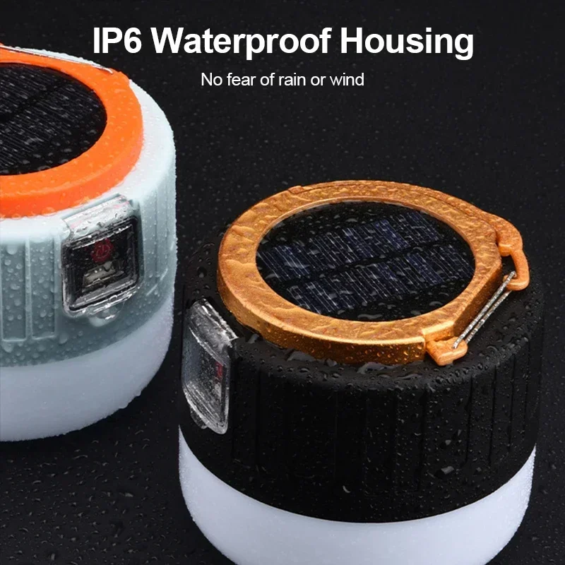 Luz LED Solar para acampar, Ba - Outdoor Lighting Solar Panel reseña y precio
