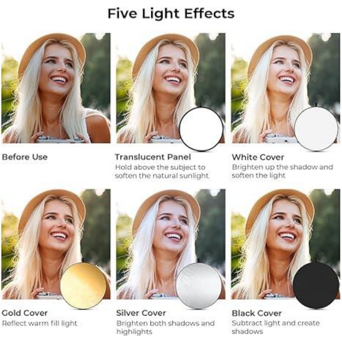 HUANYINGBJB Reflector de fotog - Outdoor Lighting In Photography reseña y precio