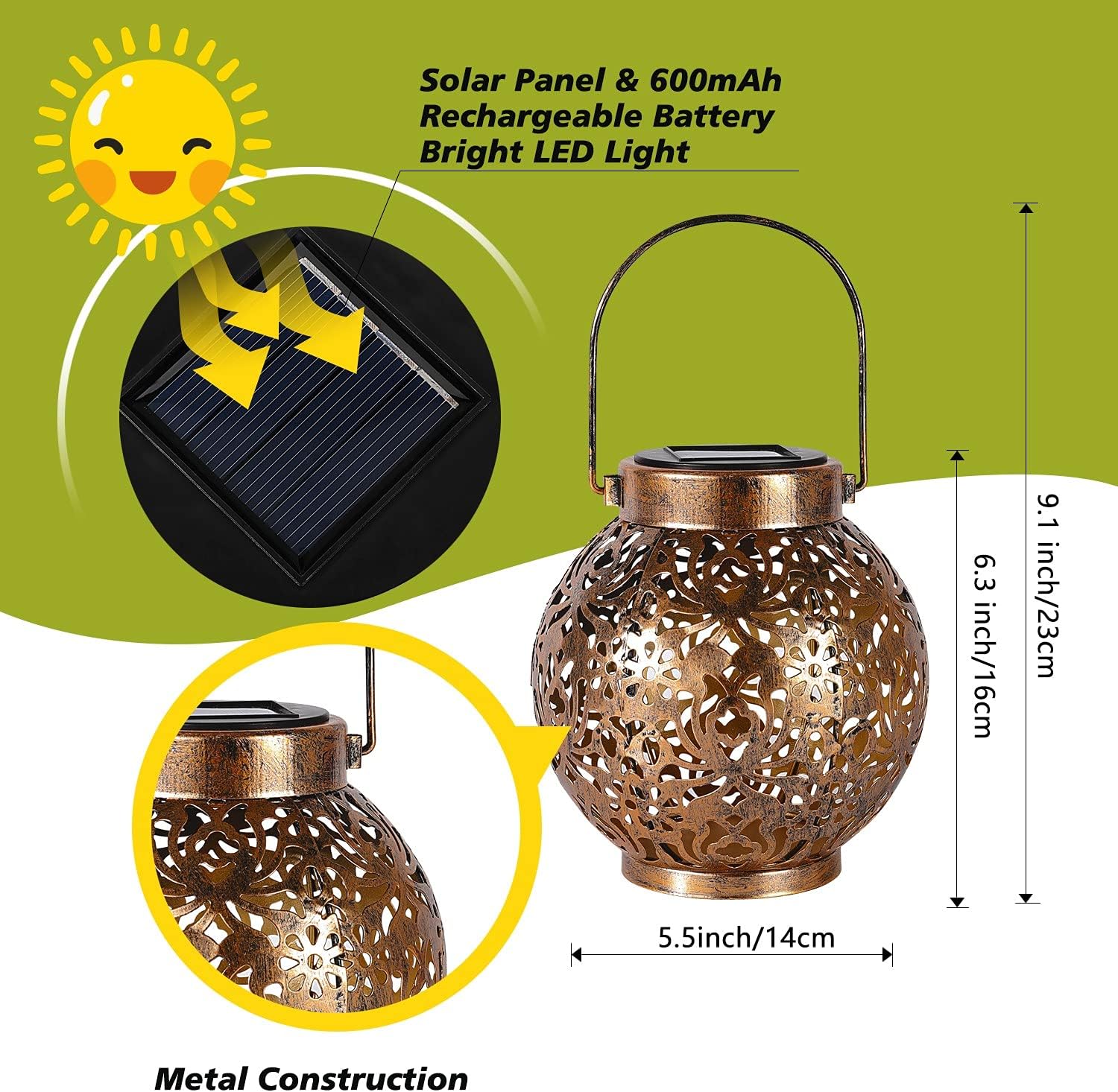 1-6 Lámparas Solares Marroquíe - Outdoor Lighting Traditional reseña y precio