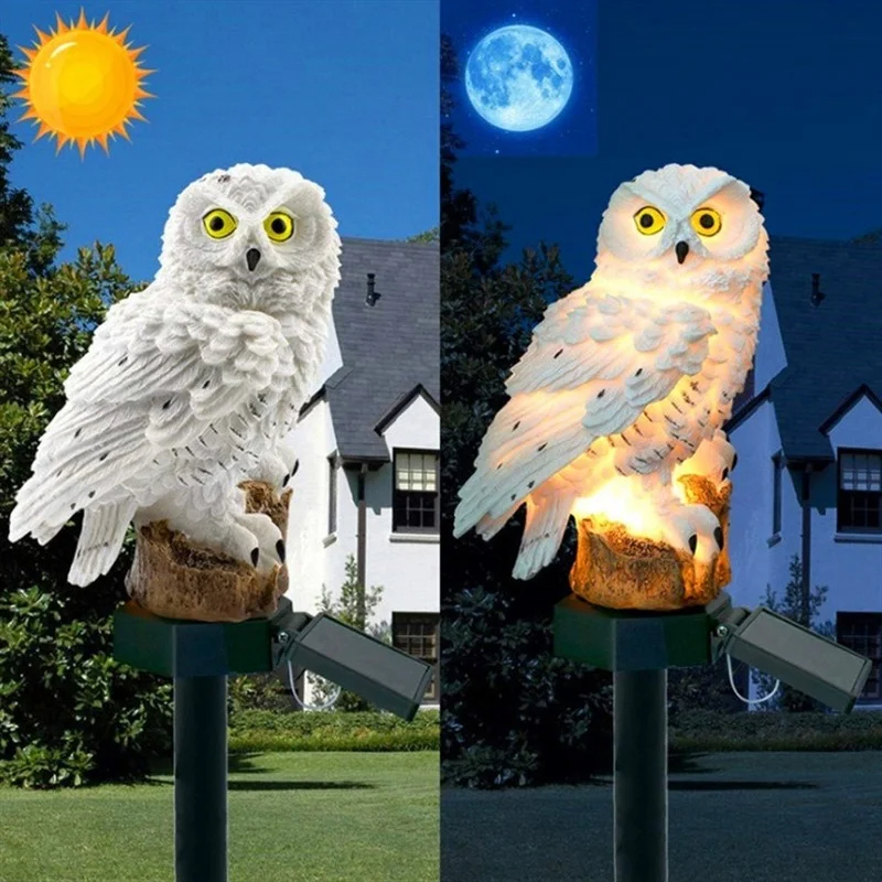 Lámpara Solar con Forma de Búh - Outdoor Lighting Solar Panel reseña y precio
