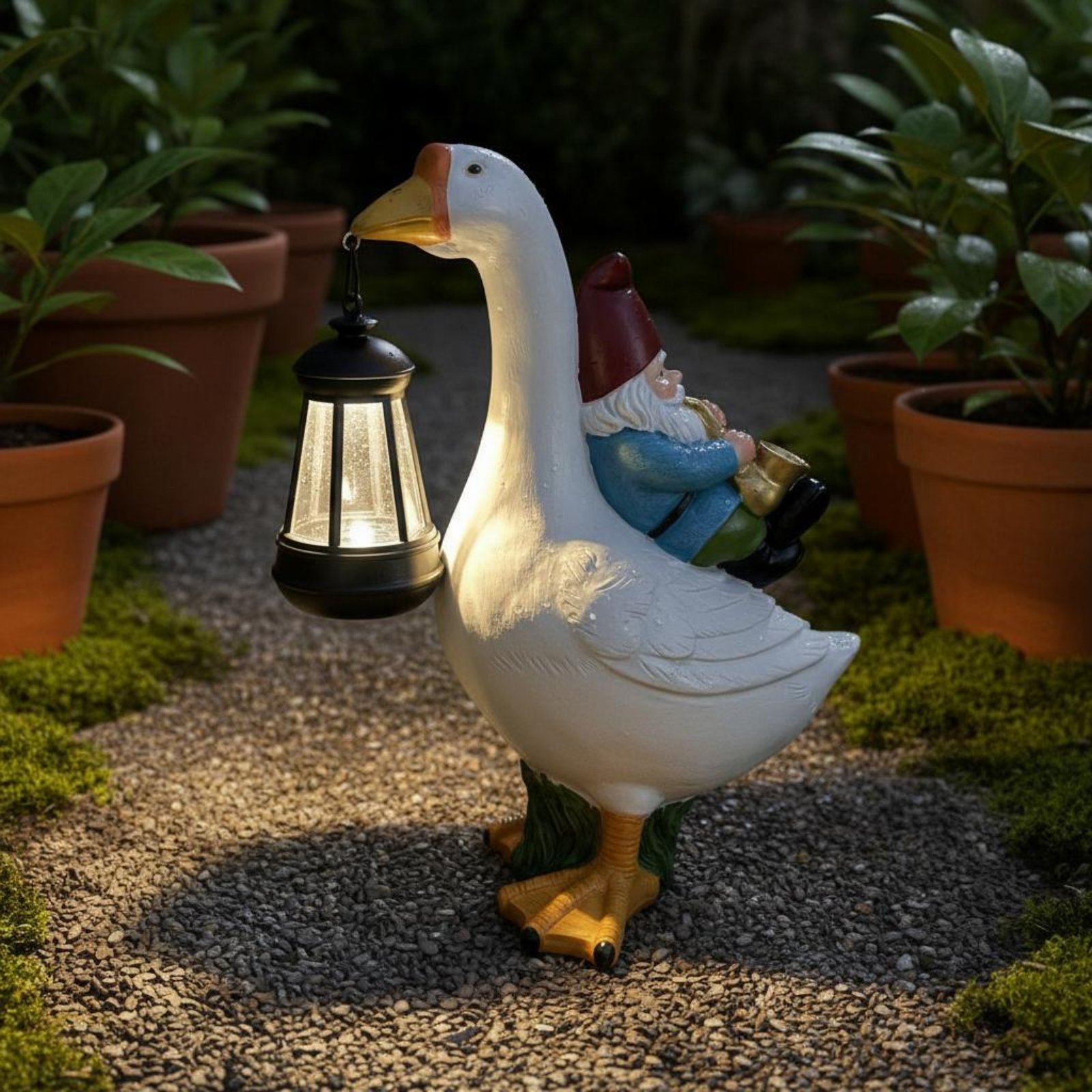 Estatua de Gnomo Montado en un - Outdoor Lighting Traditional reseña y precio