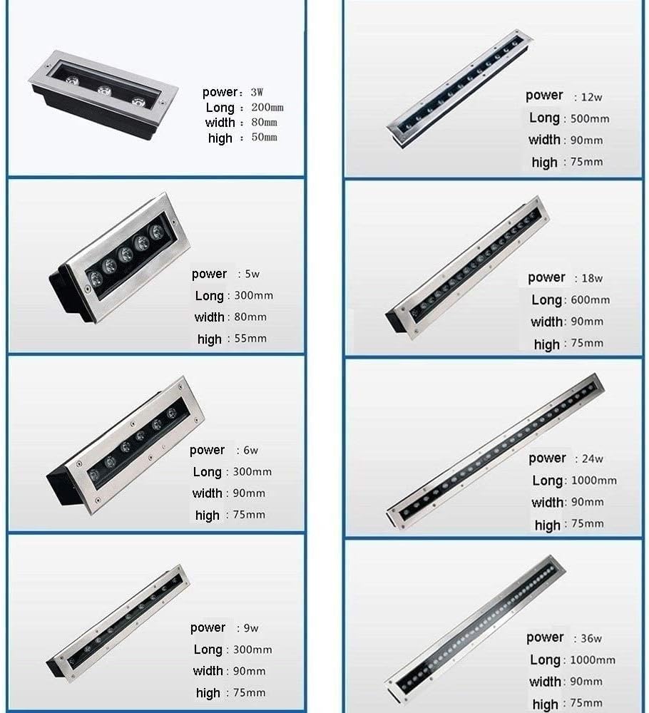 Luz LED Rectangular Lineal Emp - Ground Light Recessed reseña y precio